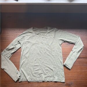 Lululemon Swiftly Long Sleeve Yellow/Green Top